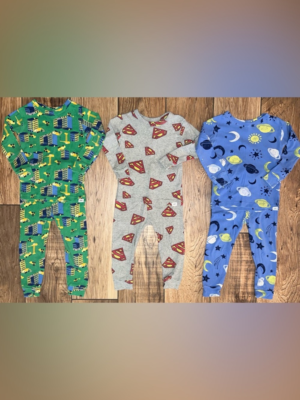 3 pair Baby Gap Boy PJ'S 18-24mo/2T